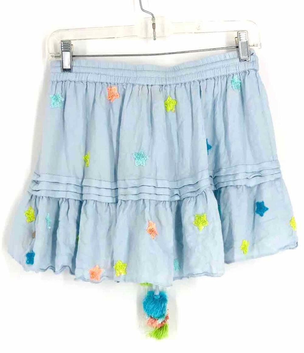 Size S Blue/Multi Sequined Stars Designer Skirt